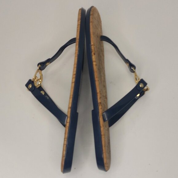 Michael by Michael Kors Blue Jelly Flip Flops Women's Size 8 - Picture 11 of 11